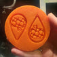 2 inch Dotty Pumpkin Earrings Silicone Mould