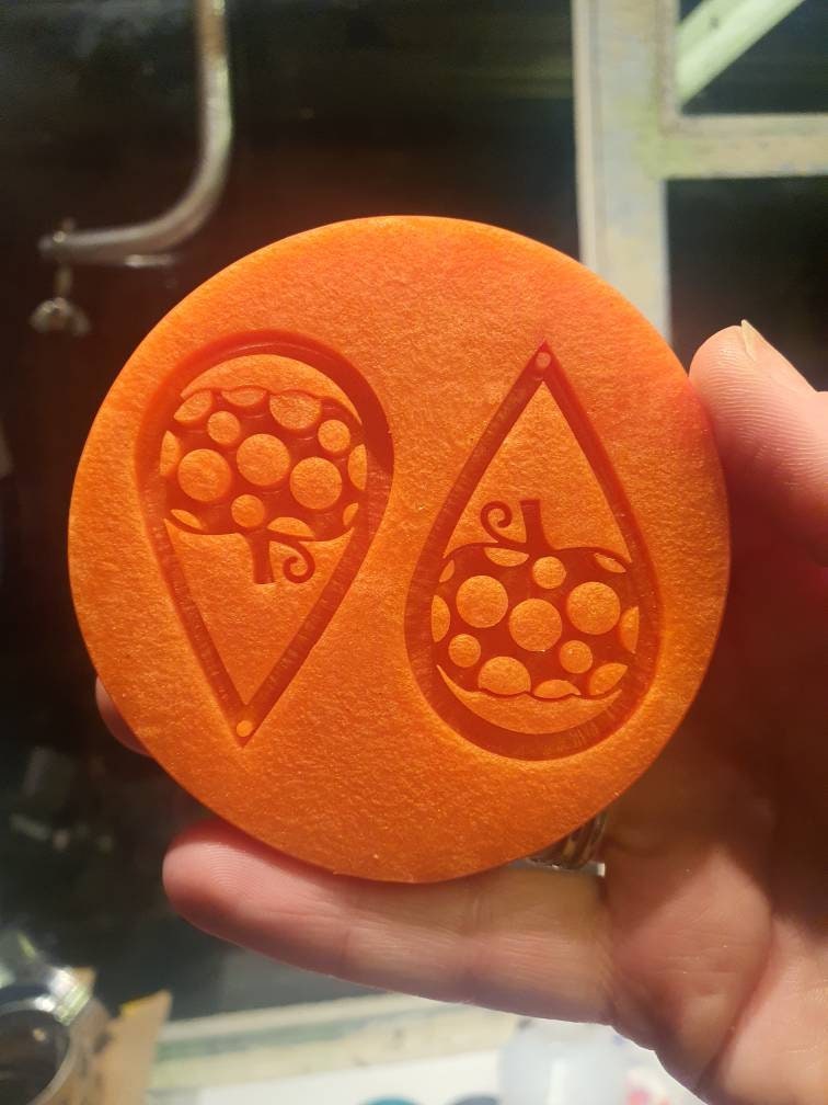 2 inch Dotty Pumpkin Earrings Silicone Mould