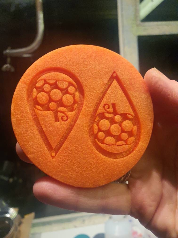 2 inch Dotty Pumpkin Earrings Silicone Mould