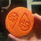 2 inch Dotty Pumpkin Earrings Silicone Mould