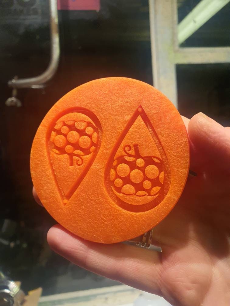 2 inch Dotty Pumpkin Earrings Silicone Mould