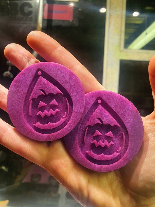 2 inch Evil Pumpkin Earrings Silicone Moulds