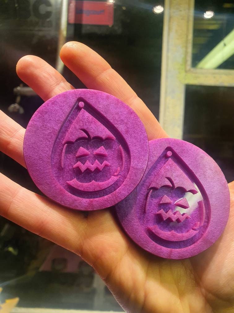 2 inch Evil Pumpkin Earrings Silicone Moulds