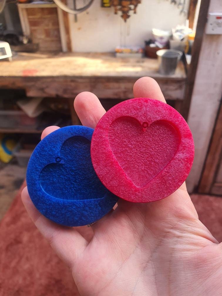 1.5 inch Plain Hearts Silicone Moulds