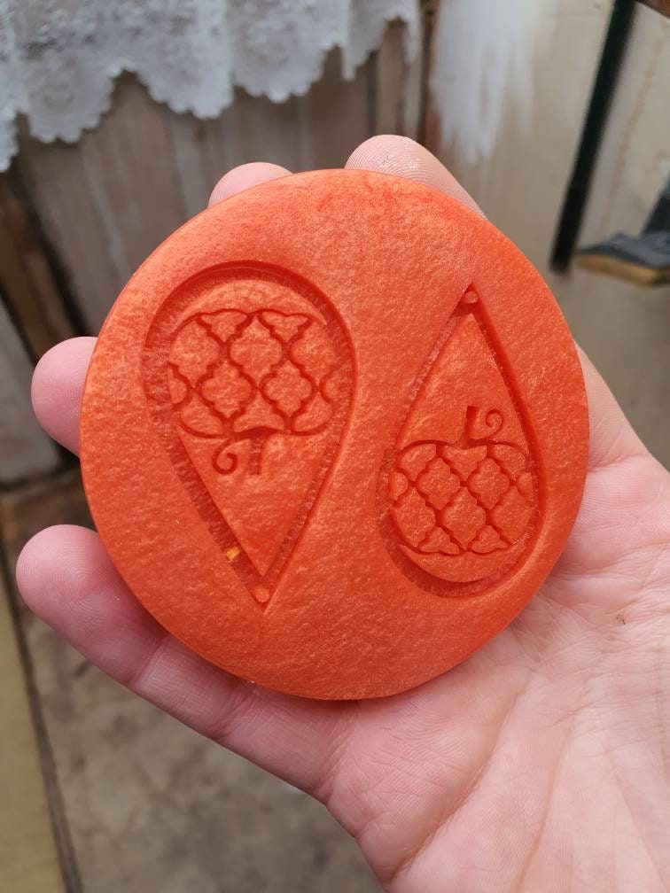 Patterned Pumpkin Earrings Silicone Mould