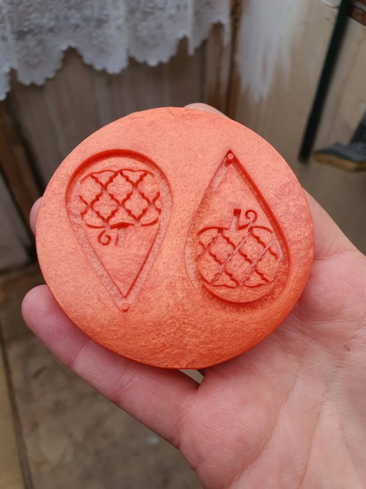 Patterned Pumpkin Earrings Silicone Mould