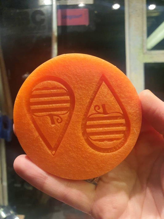 2 inch Striped Pumpkin Earrings Silicone Mould