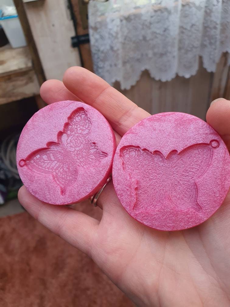2 inch Half & Half Butterfly Earrings Silicone Moulds