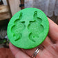2 inch Floral Snake Earrings Silicone Mould