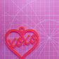 3 inch XOXO Heart Earrings Silicone Moulds