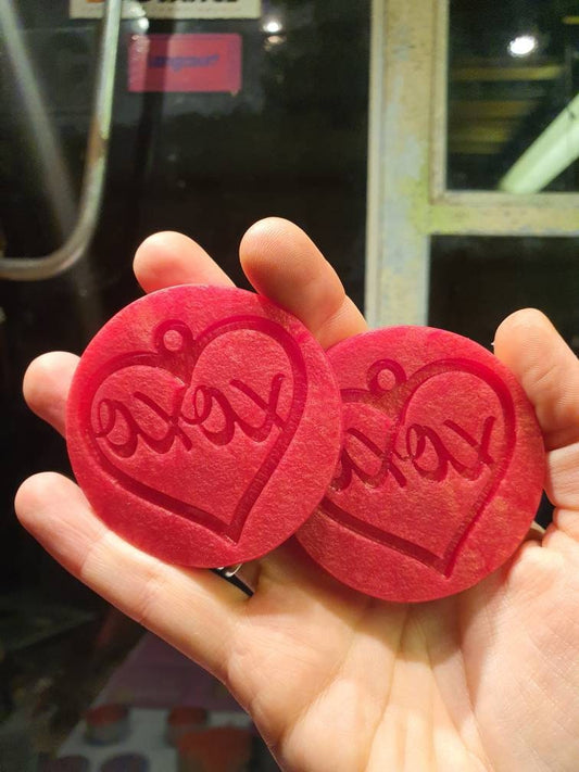 2 inch XOXO Heart Earrings Silicone Moulds