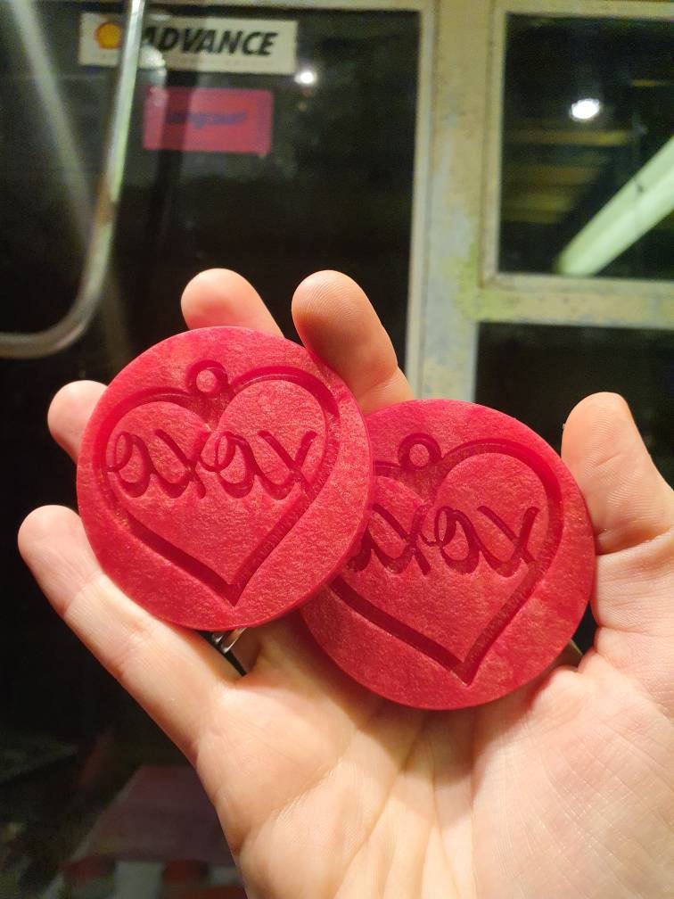 2 inch XOXO Heart Earrings Silicone Moulds