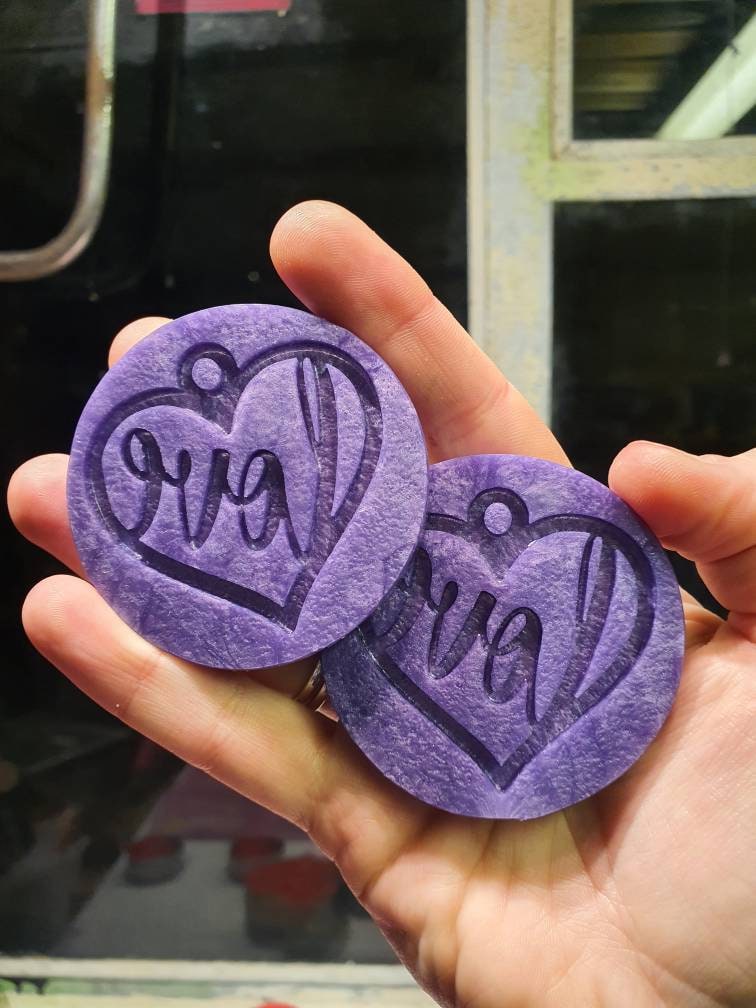 2 inch Love Heart Earrings Silicone Moulds