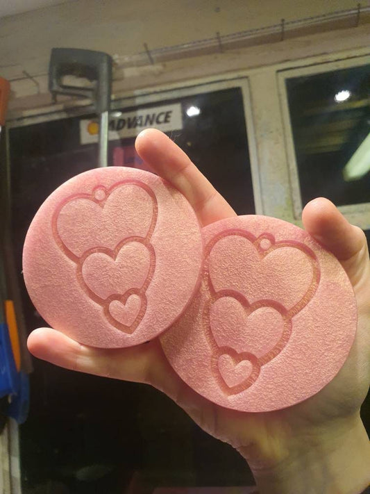 3 inch Stacked Heart Earrings Silicone Moulds