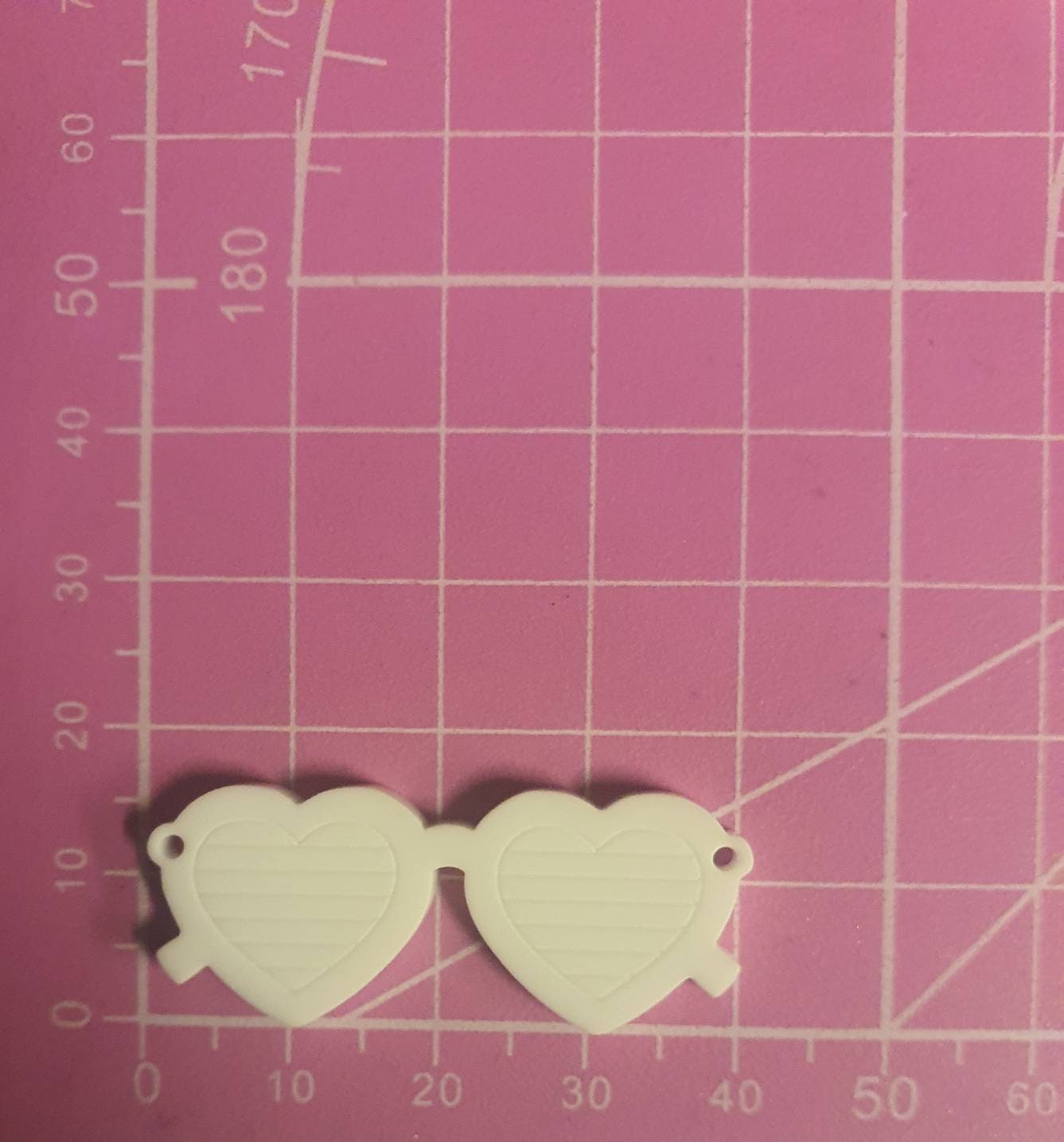 1.5 inch Heart Sunglasses Silicone Mould