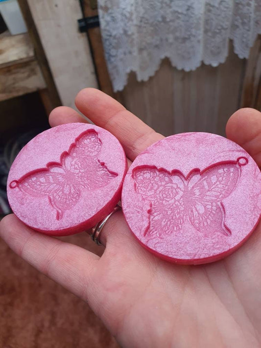 2 inch Half & Half Butterfly Earrings Silicone Moulds