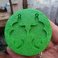 2 inch Floral Snake Earrings Silicone Mould