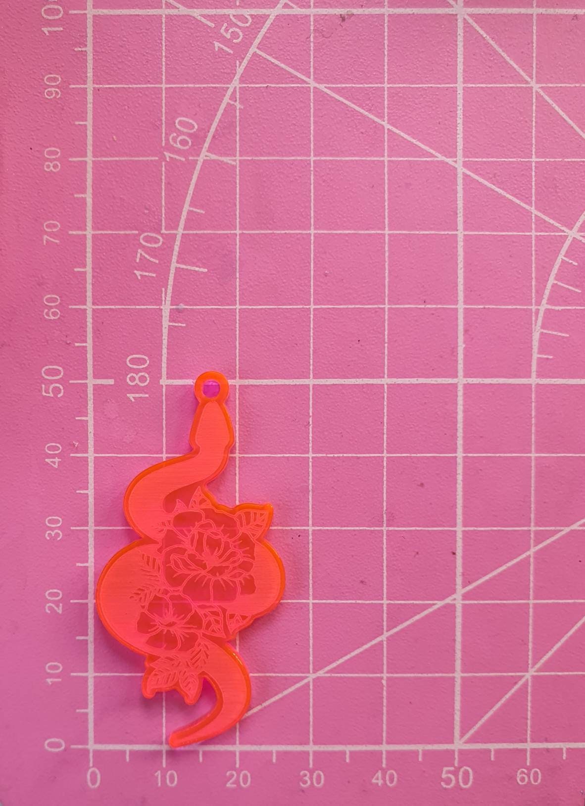 2 inch Floral Snake Earrings Silicone Mould