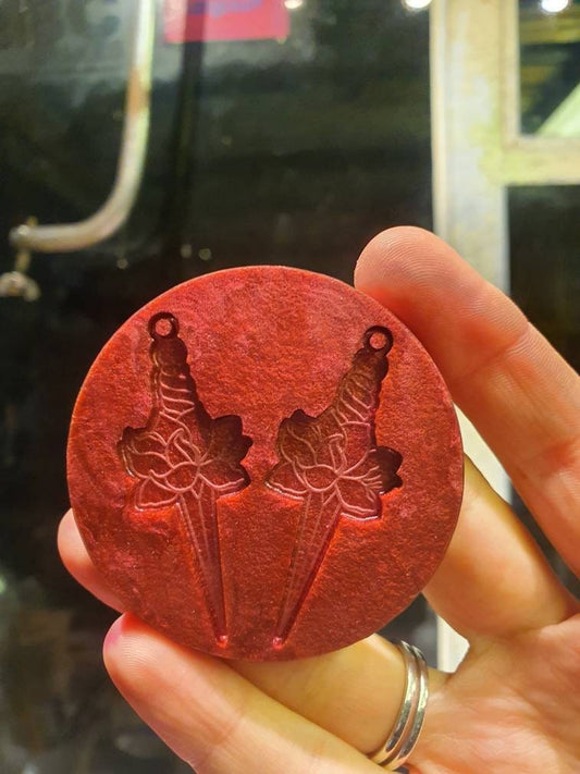 2 inch Floral Dagger Earrings Silicone Mould