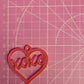 2 inch XOXO Heart Earrings Silicone Moulds