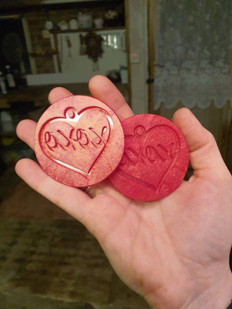 2 inch XOXO Heart Earrings Silicone Moulds