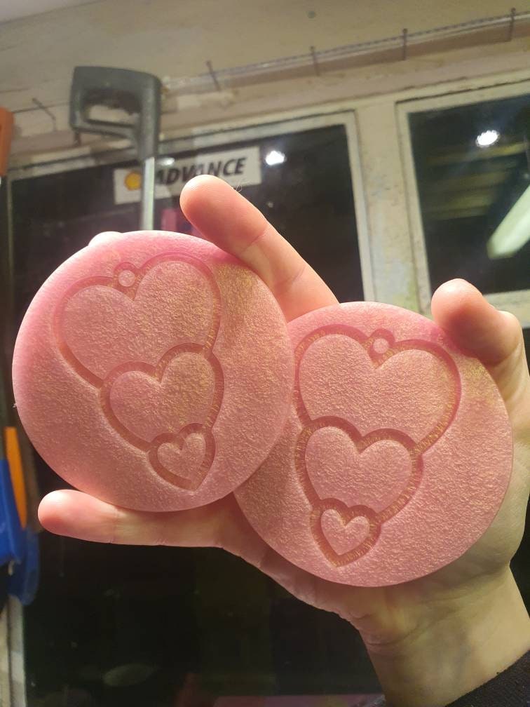 3 inch Stacked Heart Earrings Silicone Moulds