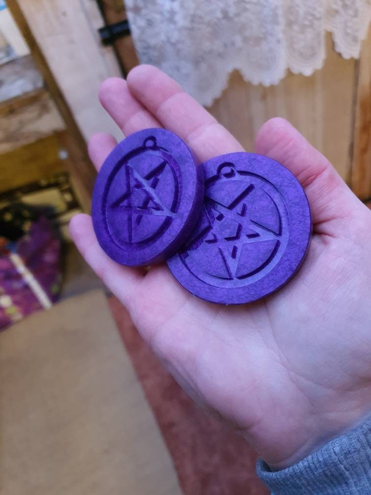 2 inch Inverted Pentagram Earrings Silicone Moulds