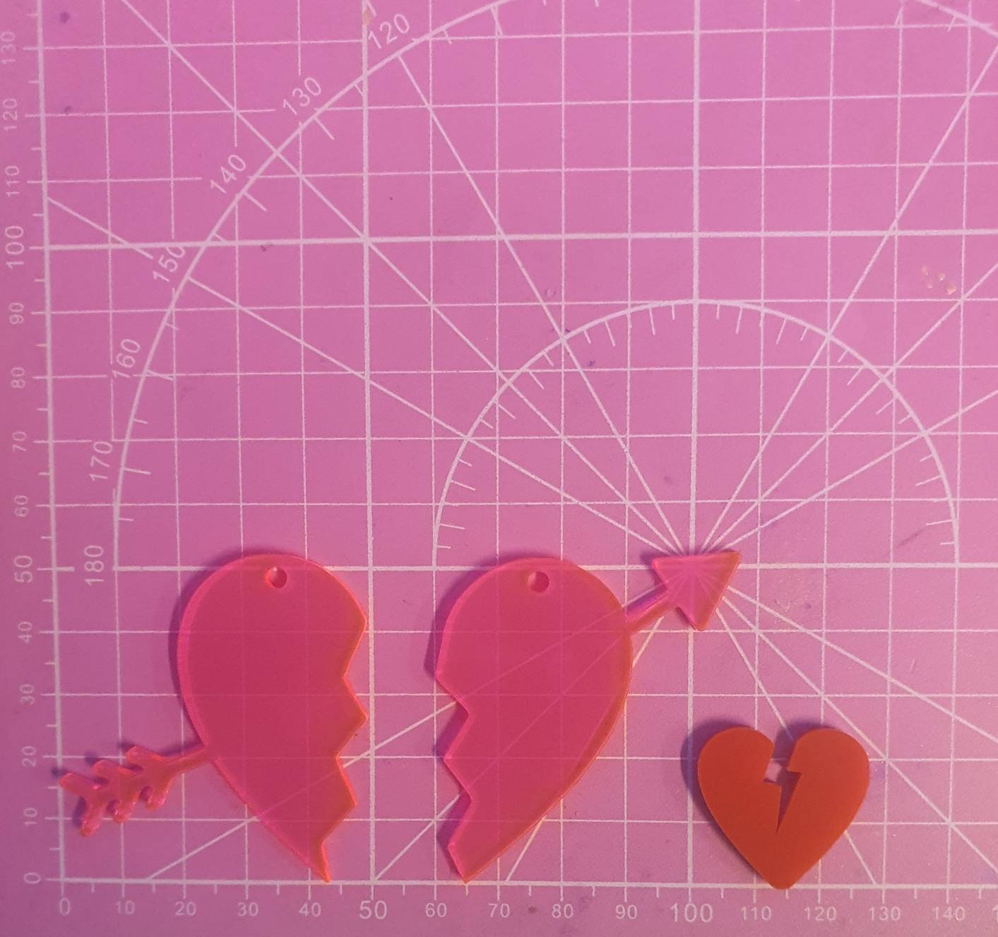 Broken Heart Earrings Silicone Mould