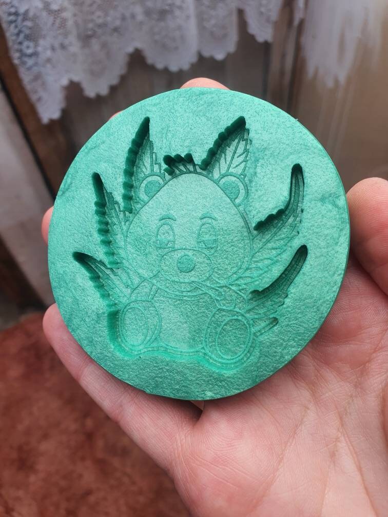 2.5 inch High Stoned Teddy Bear Silicone Mould