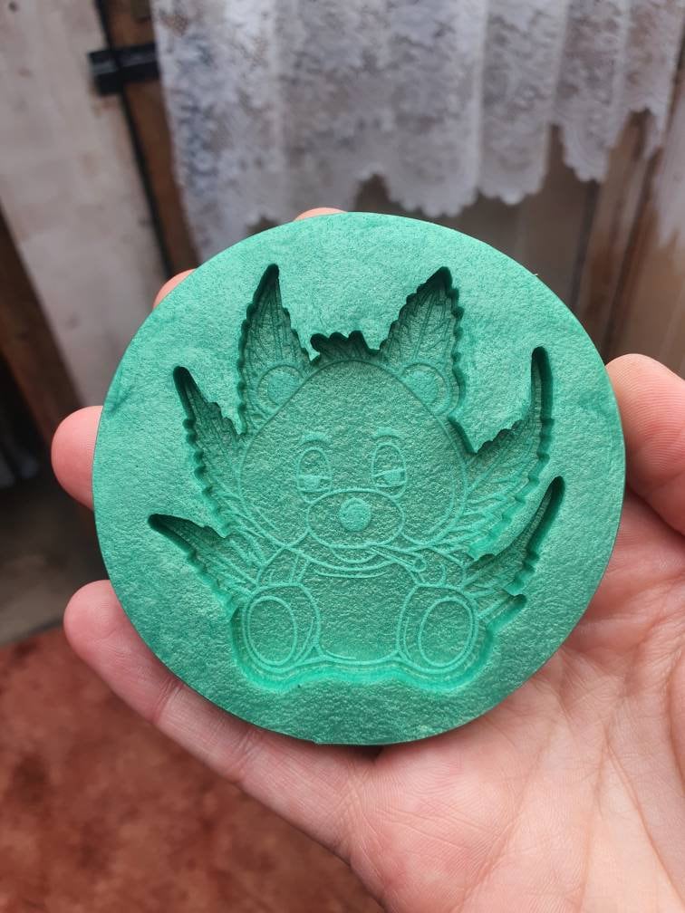 2.5 inch High Stoned Teddy Bear Silicone Mould