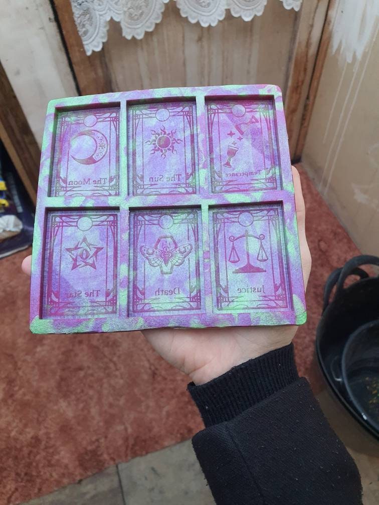 2.5 inch Tarot Cards Pallette Silicone Mould Set 2