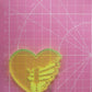 2.5 inch Ribcage Heart Silicone Mould