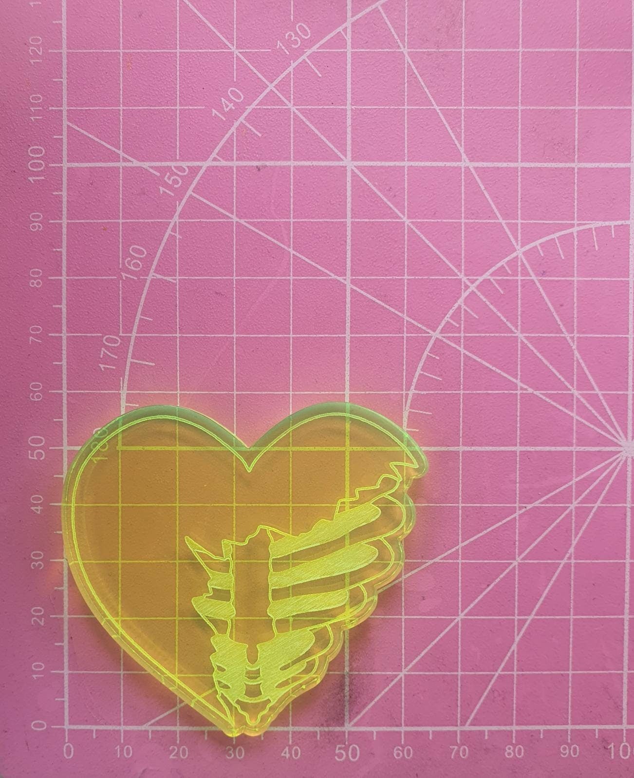 2.5 inch Ribcage Heart Silicone Mould