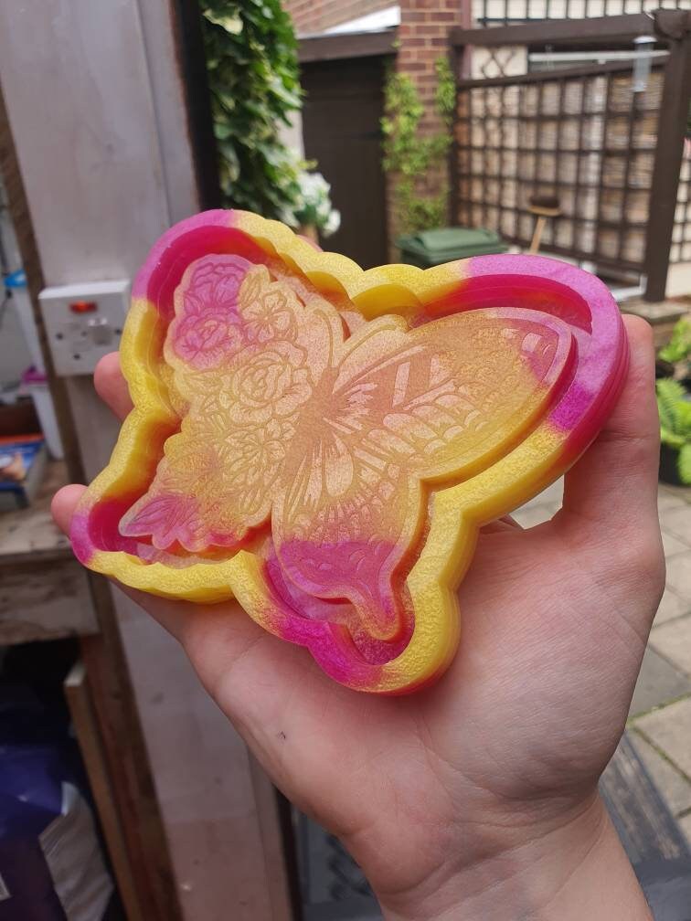 5 inch Half & Half Butterfly Tray Silicone Mould