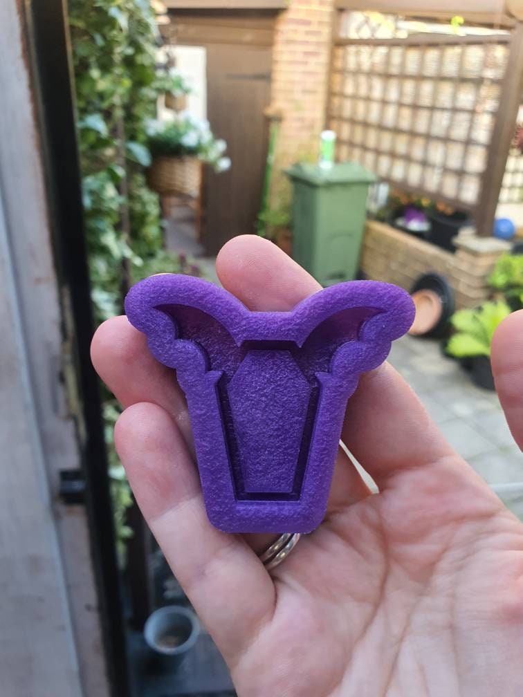 2 inch Mini Bat Winged Coffin Shaker Silicone Mould