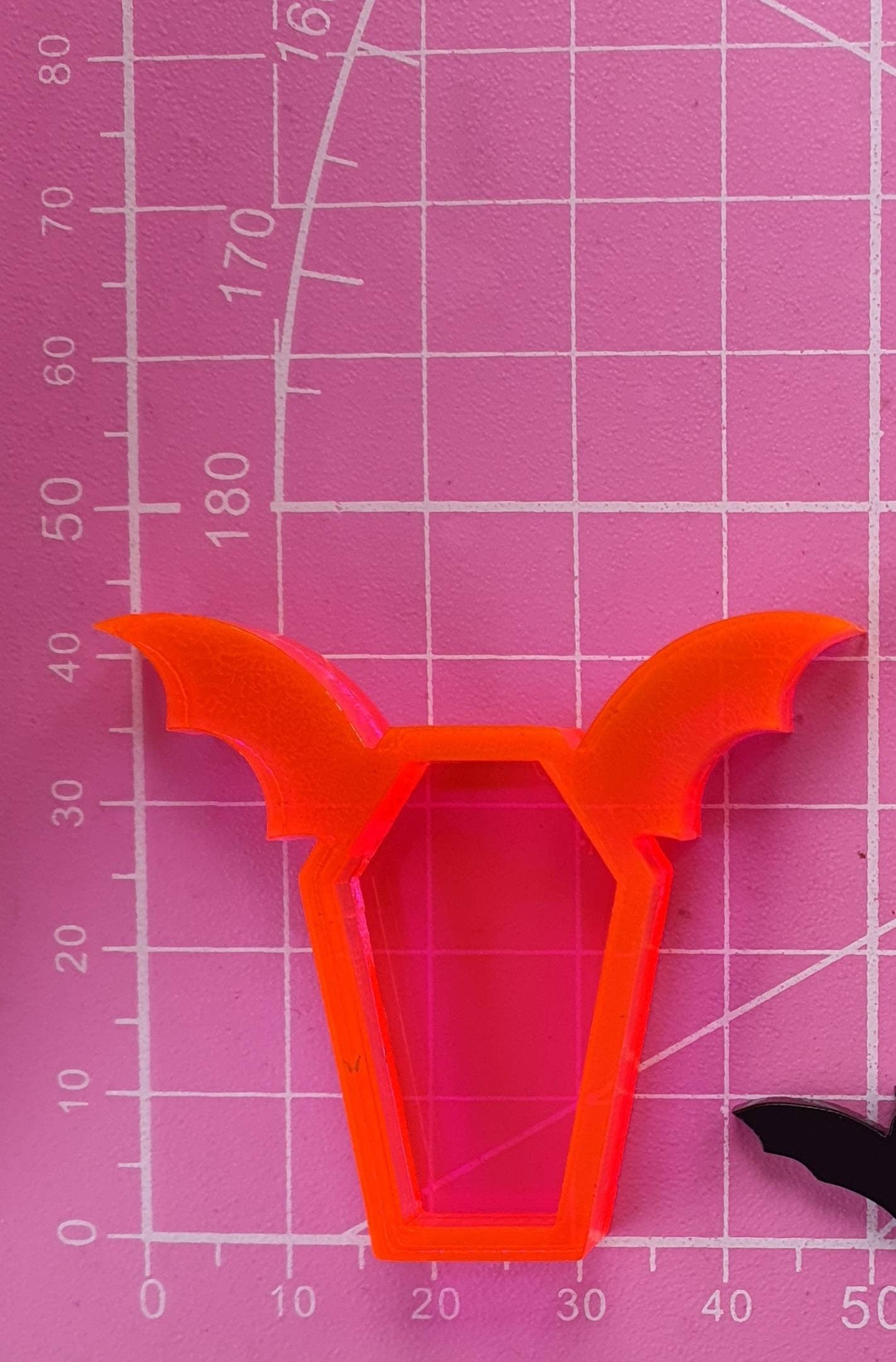 2 inch Mini Bat Winged Coffin Shaker Silicone Mould