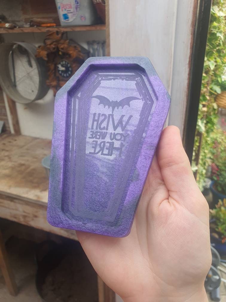 Wish You Were Here Coffin Silicone Mould