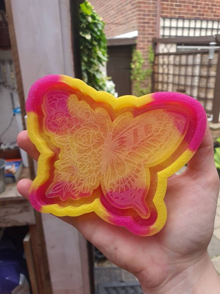 5 inch Half & Half Butterfly Tray Silicone Mould