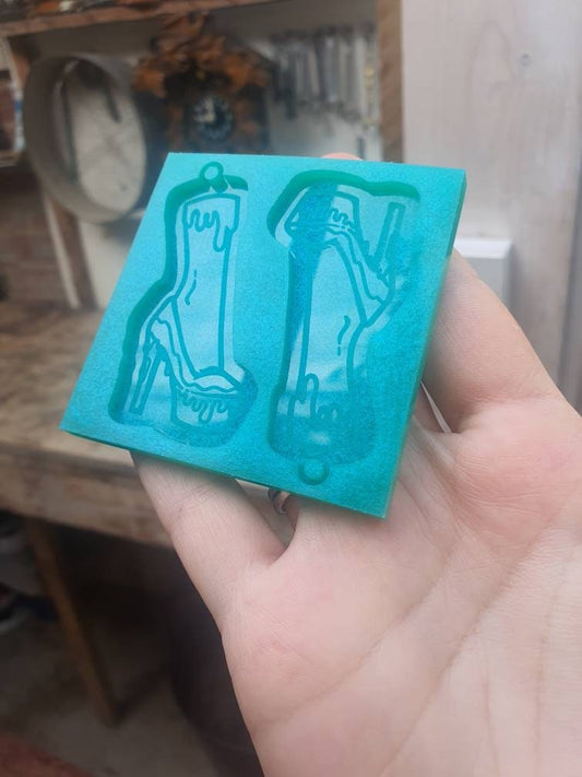 2.5 inch Drippy Heels Silicone Mould