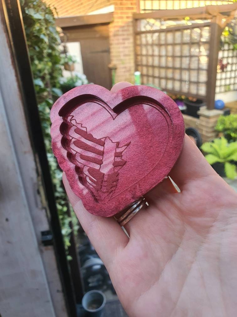 2.5 inch Ribcage Heart Silicone Mould