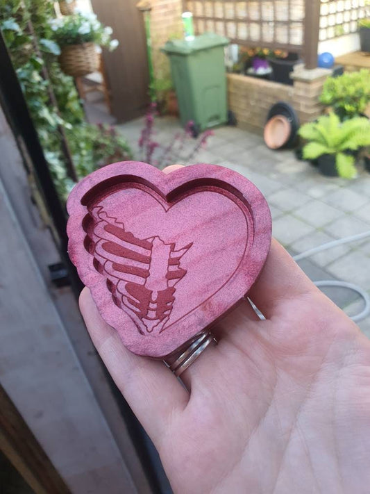 2.5 inch Ribcage Heart Silicone Mould