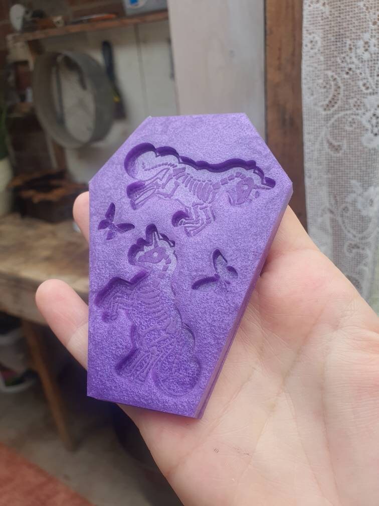 2 inch Skeleton Unicorns Silicone Mould