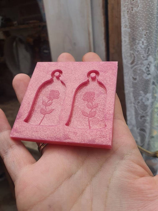 Rose In Jar Silicone Mould