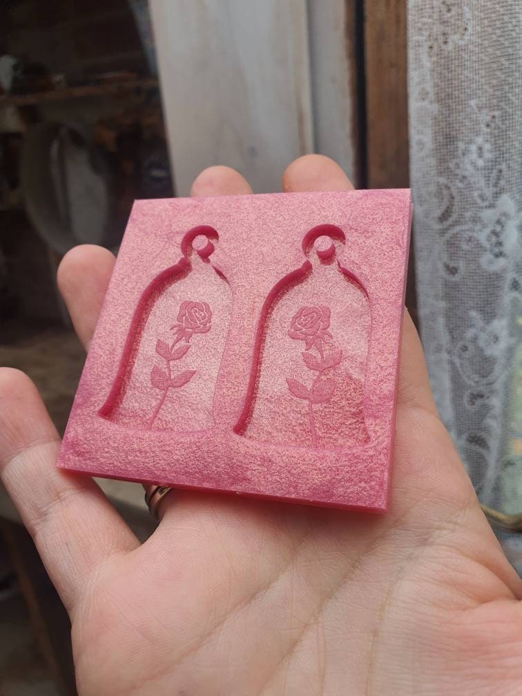 Rose In Jar Silicone Mould