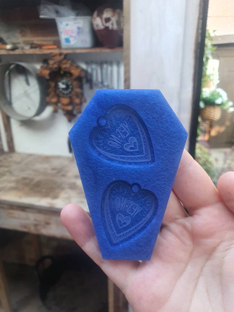 Heart Planchettes Silicone Mould