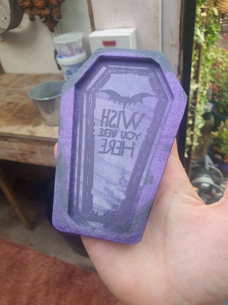 Wish You Were Here Coffin Silicone Mould