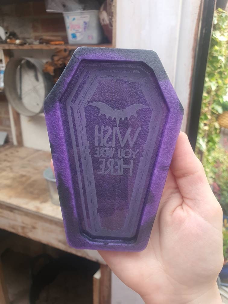 Wish You Were Here Coffin Silicone Mould