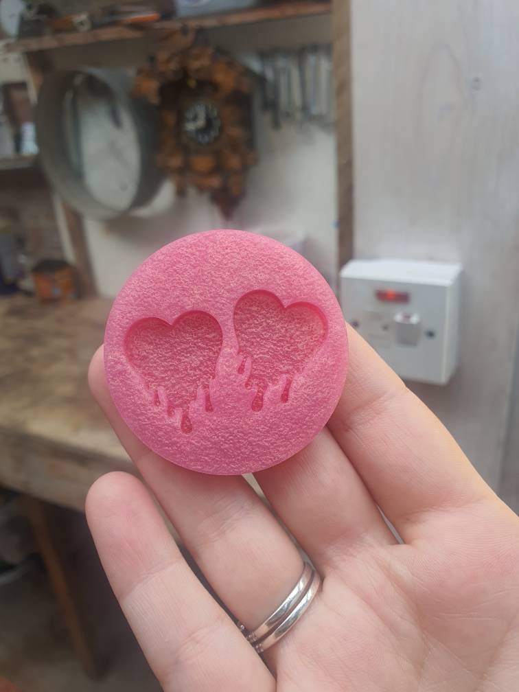 1 inch Mini Dripping Hearts Silicone Mould