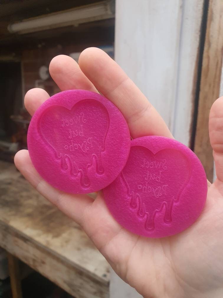 2 Sweet But Psycho Dripping Hearts Silicone Moulds