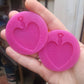 2 Plain Heart Spank Paddles Silicone Moulds